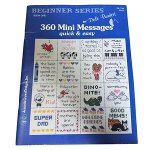 Dale Burdett 360 Mini Messages Cross Stitch Pattern Book Jeanette Crews DB-7136
